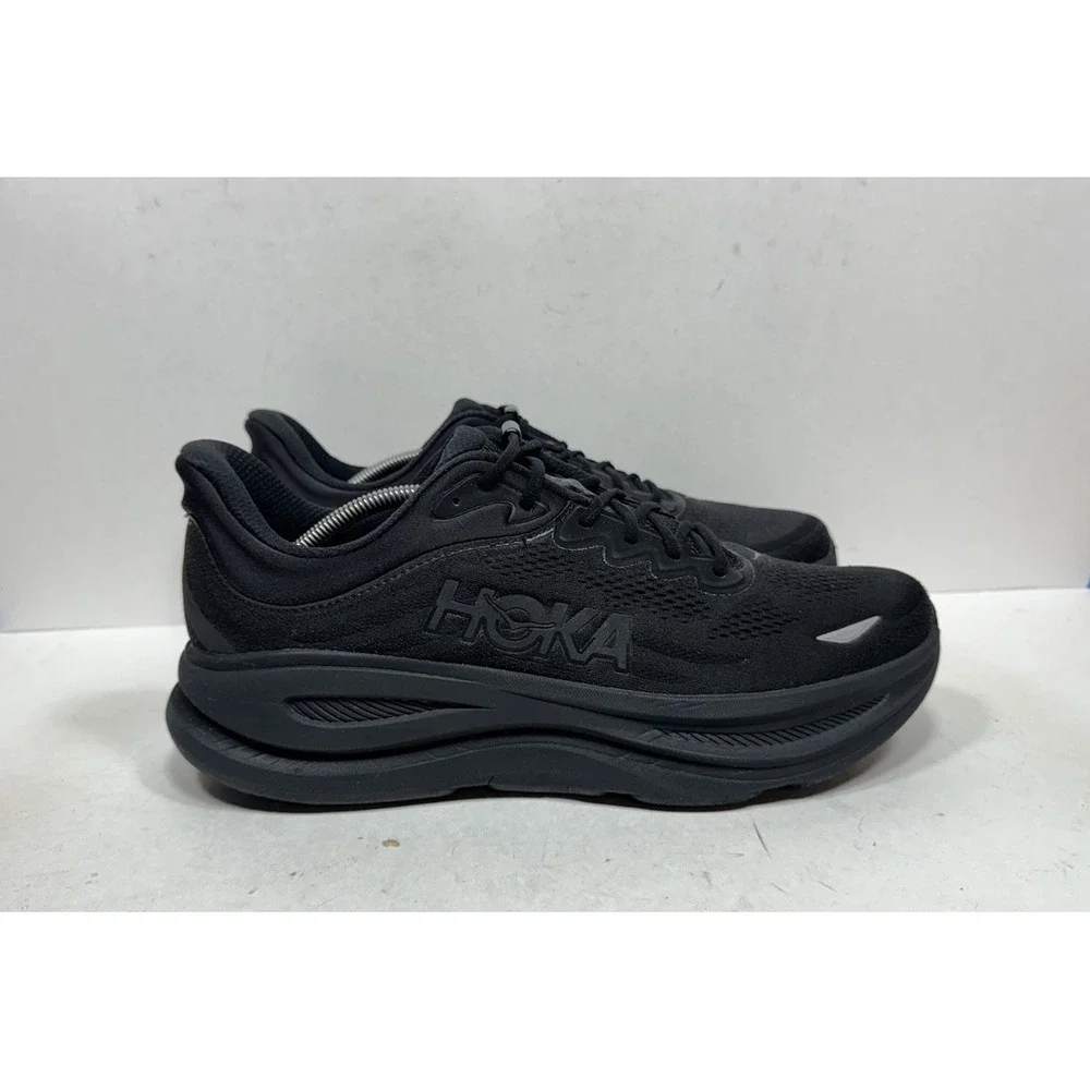 Hoka One One Bondi 9 Running Shoes Men's Size 13 D Triple Black 1162011-BBLC